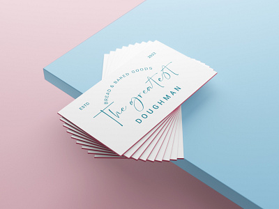 Business card design for The Greatest Doughman graphic design visiting card