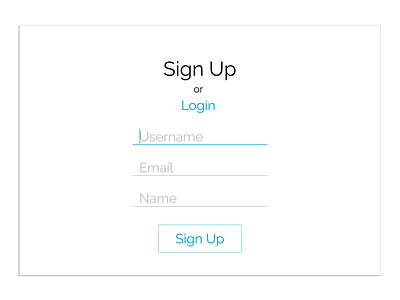 Signup Page for afelipeor clean minimal page sign up ui website whitespace