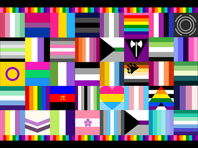 LGBTQ+ Pride Flag Collage art asexual flag lesbian lgbt lgbtq lgbtqia pride