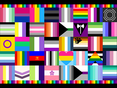 LGBTQ+ Pride Flag Collage