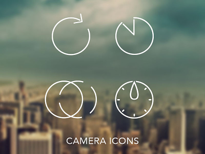 Camera Icon Set ios7 inspired camera flat icon set icons ios7 linear monoweight one line panoramic stopmotion timelapse timer