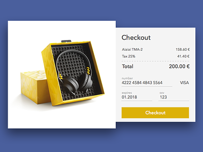 Credit Card Checkout - DailyUI #002 checkout dailyui exercise form modal pop up ui