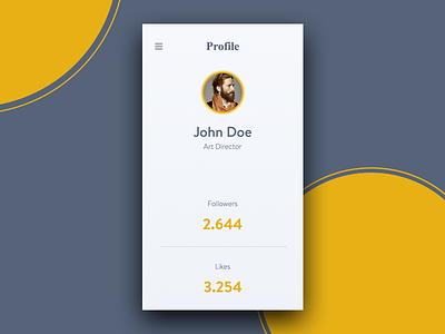 User Profile - DailyUI #006 clean dailyui minimal mobile neat profile user user profile