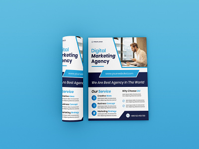 Digital marketing flyer design template