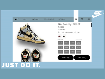 Nike Website UI animation branding graphic design motion graphics ui