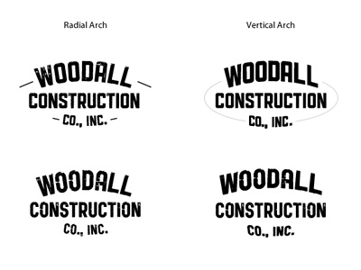 Arched logos