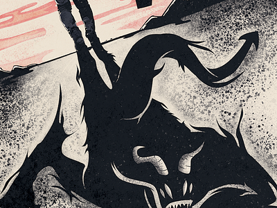 Demon Shadow Last Rampage Poster crime demon fan gun illustrated movie poster shadow violence