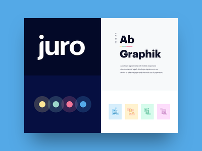 Juro Branding & Logotype branding color palette graphik juro logo logotype