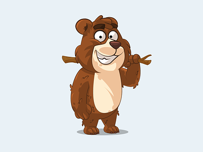 Bear animals bear cartoon illustration vector