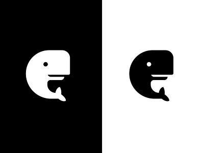 whale monochrom icon