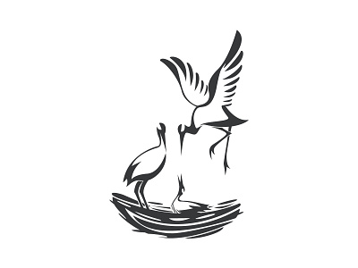 storks logo bird bird illustration birds logo nest parenting parents stork storks symbol