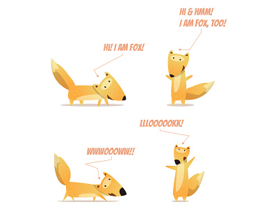 foxes animal character fox foxes speak sticker