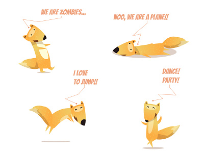 foxes too animal animal character character communication fox foxes situation speak sticker