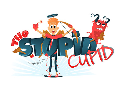 The Stupid Cupid arrow bow character cupid devil illustration imp love valentine