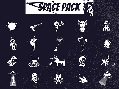Space Pack badges decorative element icon logo pack planet space stars t shirt