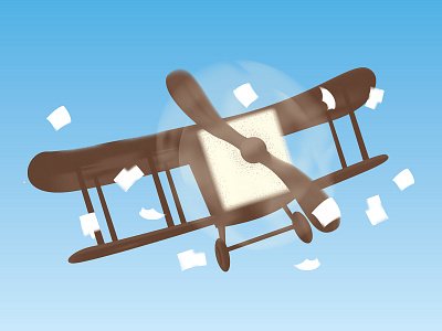 Just Airplane airplane airplanes flyer flying illustration paper plane sky