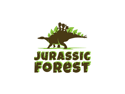 Stegosaurus brand creative dinosaur entertainment family illustration jurassic logo logotype park