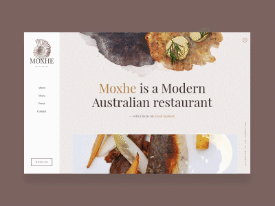 M. Restaurant homepage identity restaurant web webdesign