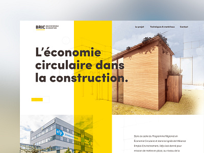 Bric construction grid layout website