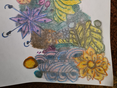 Sparkle doodle flowers sketch