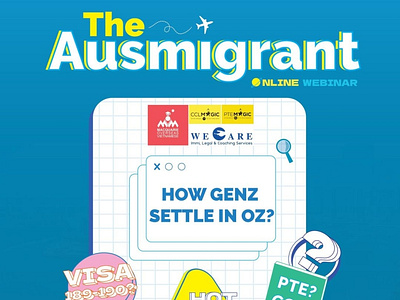 THE AUSMIGRANT - ONLINE WEBNINAR design illustration typography