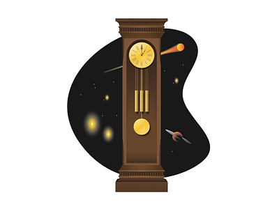 The Abstract Depiction of Time art clock illustrated time vector