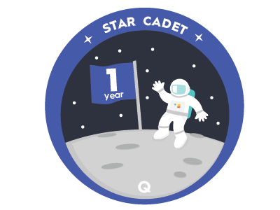 Star Cadet astronaut badge badges celebrate moon quizlet space sticker stickers