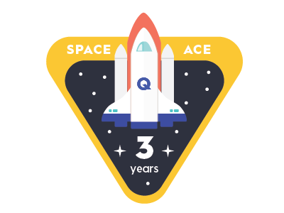 Space Ace ace astronaut badge celebrate moon pilot planet quizlet space spaceship sticker
