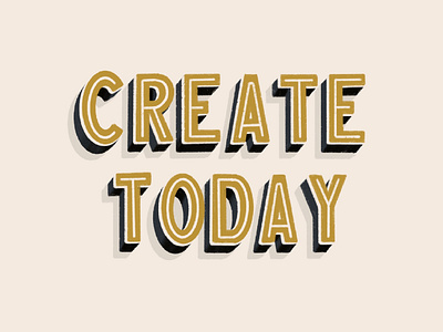Create Today branding design font graphic design hand lettering logo procreate type typography