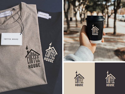 Coffee House Branding brand branding coffee coffee shop design graphic design hand lettering logo mockup procreate typography