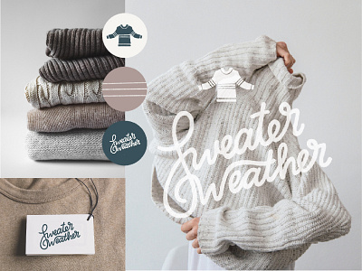 Sweater Weather Branding branding clothing brand design fall designs graphic design hand lettering illustration logo procreate typography