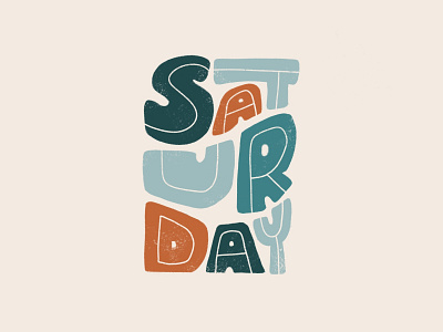 Saturday branding design graphic design hand lettering illustration lettering letters logo procreate type typography words