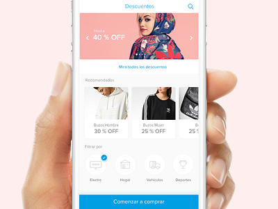 Discount view app cards composition discounts fashion filter home minimal pay sketch buy view