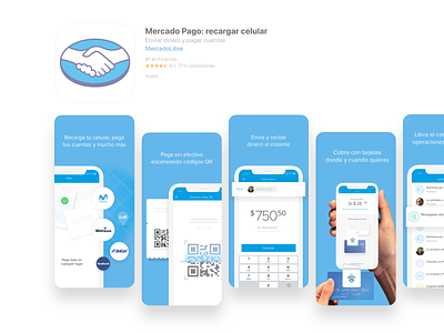 Store screenshots for Mercado Pago! app app store clean design icon minimal screenshot store ui