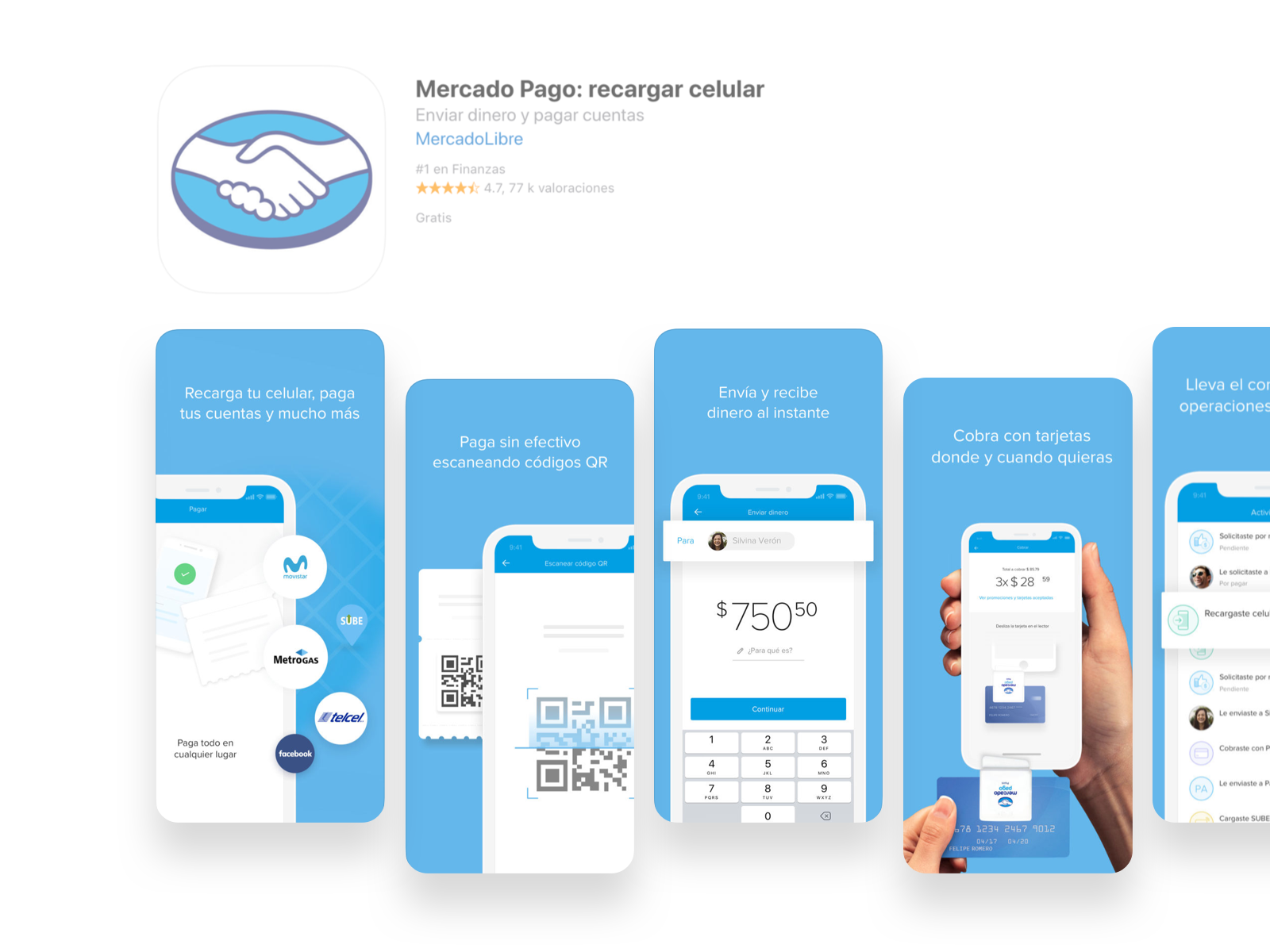 Store screenshots for Mercado Pago! by Juan Pablo Imbrogno on Dribbble