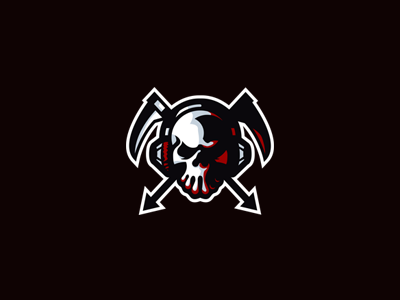 Grimmmz esports gamer gaming logo mascot skull twitch