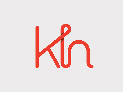 Kin Logo logo red type typography
