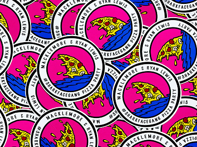 Macklemore logo macklemore pizza shark stickers