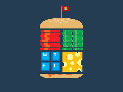 Microsoft Burger apparel burger illustration t shirt