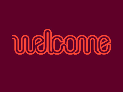Welcome logo logotype sanserif type typography