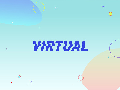 Virtual branding digital art identity logotype monogram poster typeface typography vaporwave