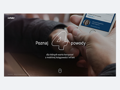inFakt mobile app - landing page accounting app application bookkeeping design flat infakt invoicing landing page mobile people website