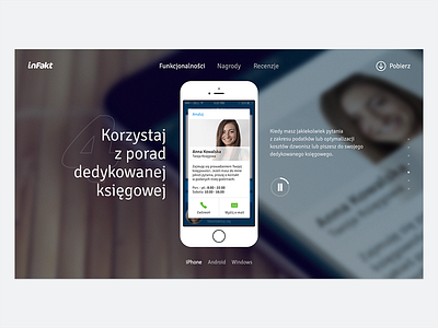 inFakt mobile app - landing page