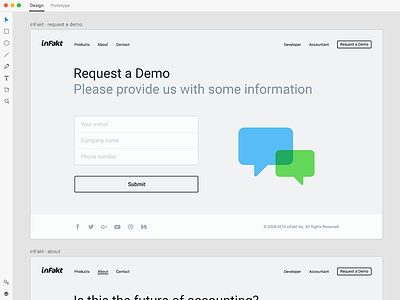 inFakt.com - Request a Demo accounting automated form infakt landing page lp request a demo website www