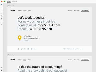 inFakt.com - Contact accounting automated contact infakt landing page lp website www