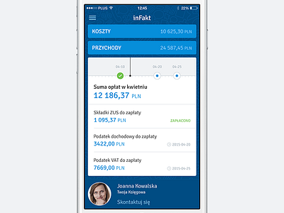 inFakt mobile app accounting app dashboard infakt invoice invoicing mobile timeline