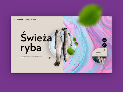 Fiszka - fresh fish products design flat minimal poland site ui ux web webdesign website