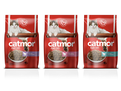 Packaging - Catmor Dry Food cat cat food cat food packaging design food graphic design packaging packaging design pet