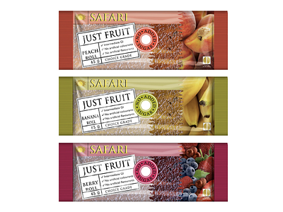 Safari Dried fruit rolls branding colourful design dried dried fruit fruit packaging packaging design