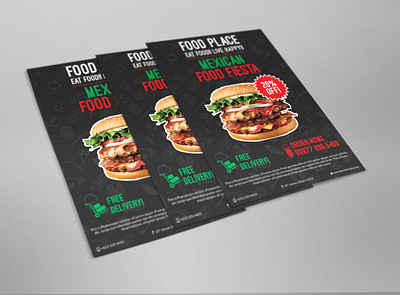 Food Promotional Flyer ad design ad marketing design food menu graphic design print design typography vector